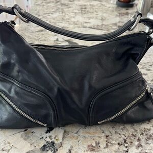 Danier Black Leather Shoulder Bag
